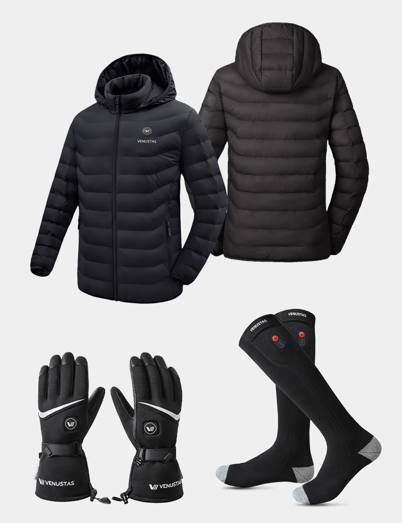 Unisex Heated Jacket 7.4V & Heated Socks & Heated Gloves, U8999 & S10 & G02