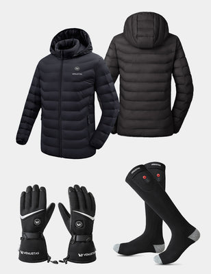 Unisex Heated Jacket 7.4V & Heated Socks & Heated Gloves, U8999 & S10 & G02
