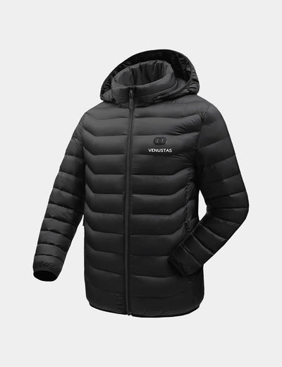 Heated Jacket for Unisex with Dual Control Button, 7.4V, U9001 - Black