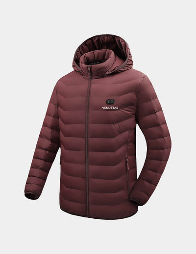 Heated Jacket With Dual Control Button 7.4V For Unisex, U9001 - Burgundy
