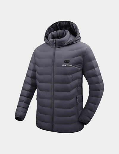 Heated Jacket With Dual Control Button 7.4V For Unisex, U9001 - Dark Grey