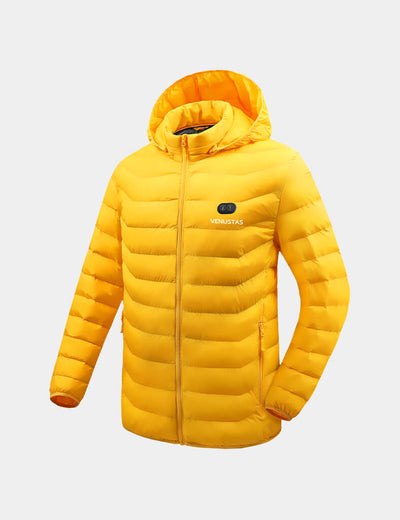 Heated Jacket With Dual Control Button 7.4V For Unisex, U9001 - Yellow