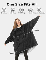 [Upgrade] Unisex Heated Wearable Blanket Hoodie 7.4V, U2169U