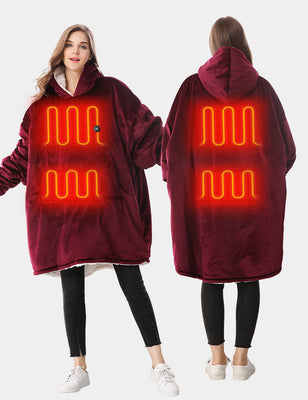 [Upgrade] Unisex Heated Wearable Blanket Hoodie 7.4V, U2169U