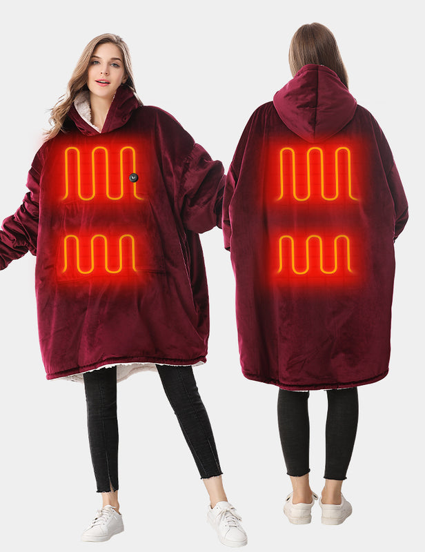 [Open Box] Unisex Heated Wearable Blanket Hoodie 7.4V, U2169U