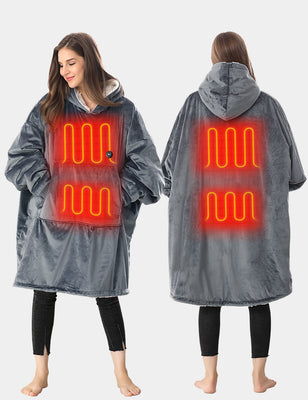 [Upgrade] Unisex Heated Wearable Blanket Hoodie 7.4V, U2169U