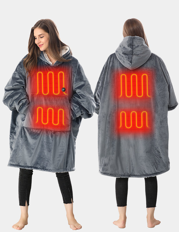 [Open Box] Unisex Heated Wearable Blanket Hoodie 7.4V, U2169U