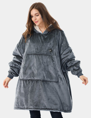 [Open Box] Unisex Heated Wearable Blanket Hoodie 7.4V, U2169U