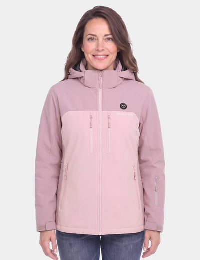 Women's Waterproof Heated Lightweight FELLEX® Jacket 12V, W20 - Colorblock Pink