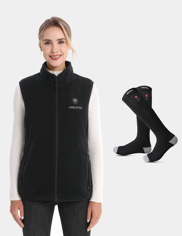 Women's Heated Fleece Vest 7.4V & Heated Socks, W2117 & S10