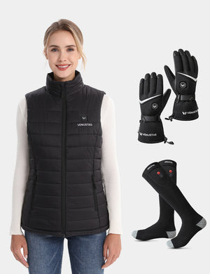 Women's Classic Heated Vest 7.4V & Heated Socks & Heated Gloves, W2118 & S10 & G02 hover