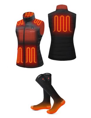 Women's Classic Heated Vest 7.4V & Heated Socks, W2118 & S10