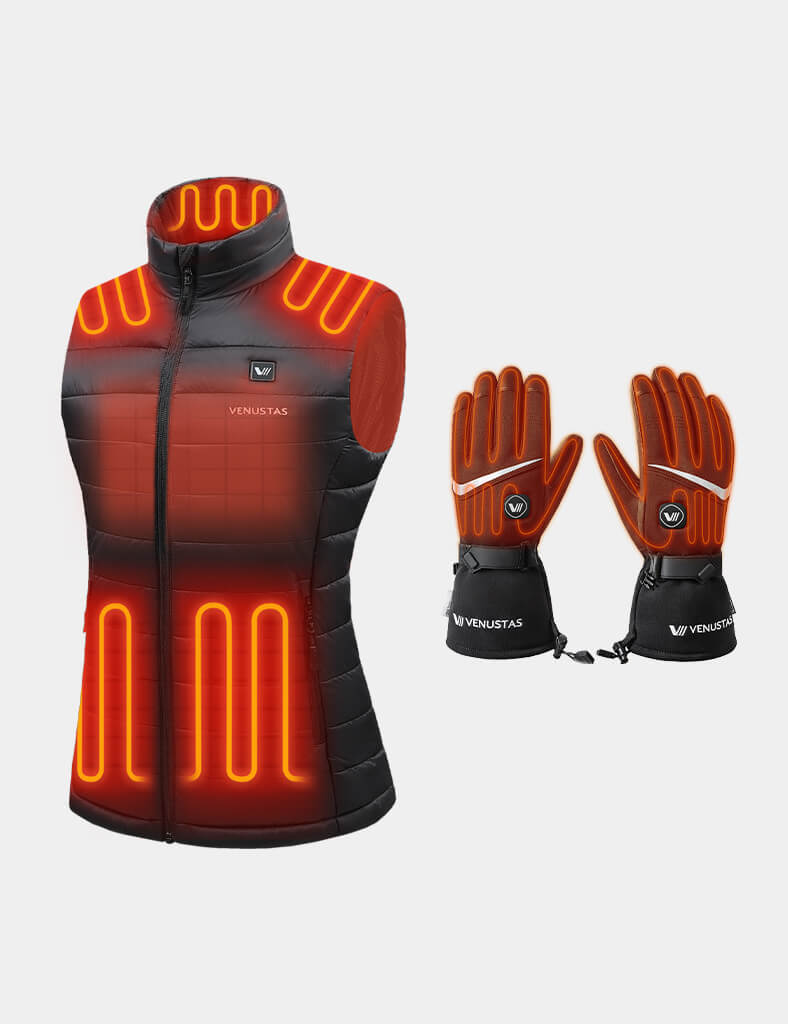 Women's Classic Heated Vest 7.4V & Heated Gloves, W2118 & G02