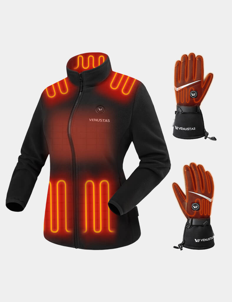 Women's Heated Fleece Jacket 7.4V & Heated Gloves, W2136 & G02