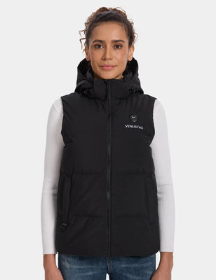 Women’s Heated Down Vest with Detachable Hood 7.4V, W78