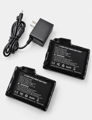 2-Pack 7.4V Batteries (19Wh Each) & Dedicated Charger Set for Heated Gloves and Socks hover