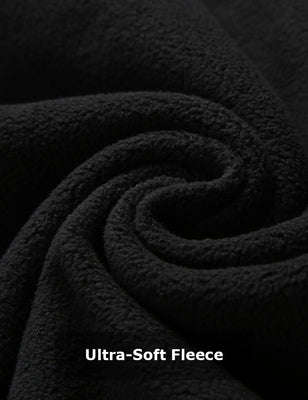 Close-up of black fleece fabric texture on the heated vest