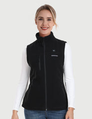 Women’s Heated Recycled Fleece Vest 7.4V - Grey/ White/ Black