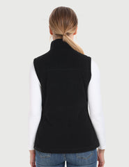 Women’s Heated Recycled Fleece Vest 7.4V - Grey/ White/ Black