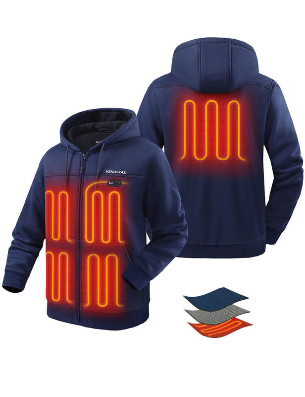 [Open Box] Unisex Dual Control Heated Fleece Hoodie 12V, U41G