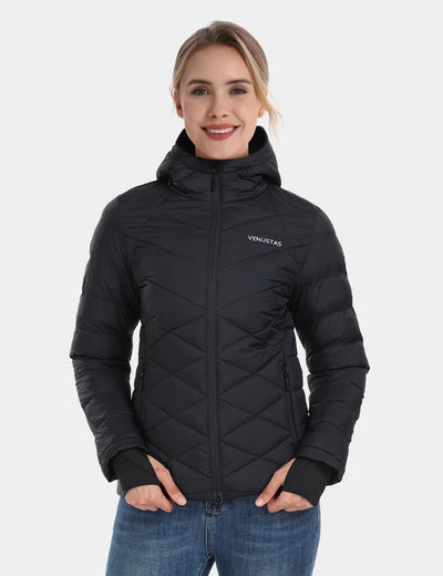 Women’s Heated FELLEX® Hooded Puffer Jacket 7.4V, EW54 [Final Sale] - Black