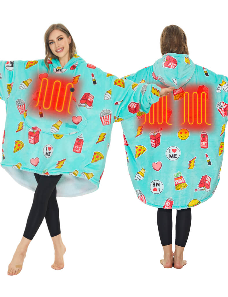 [Final Sale] Oversized Heated Wearable Blanket Hoodie 7.4V, U2169
