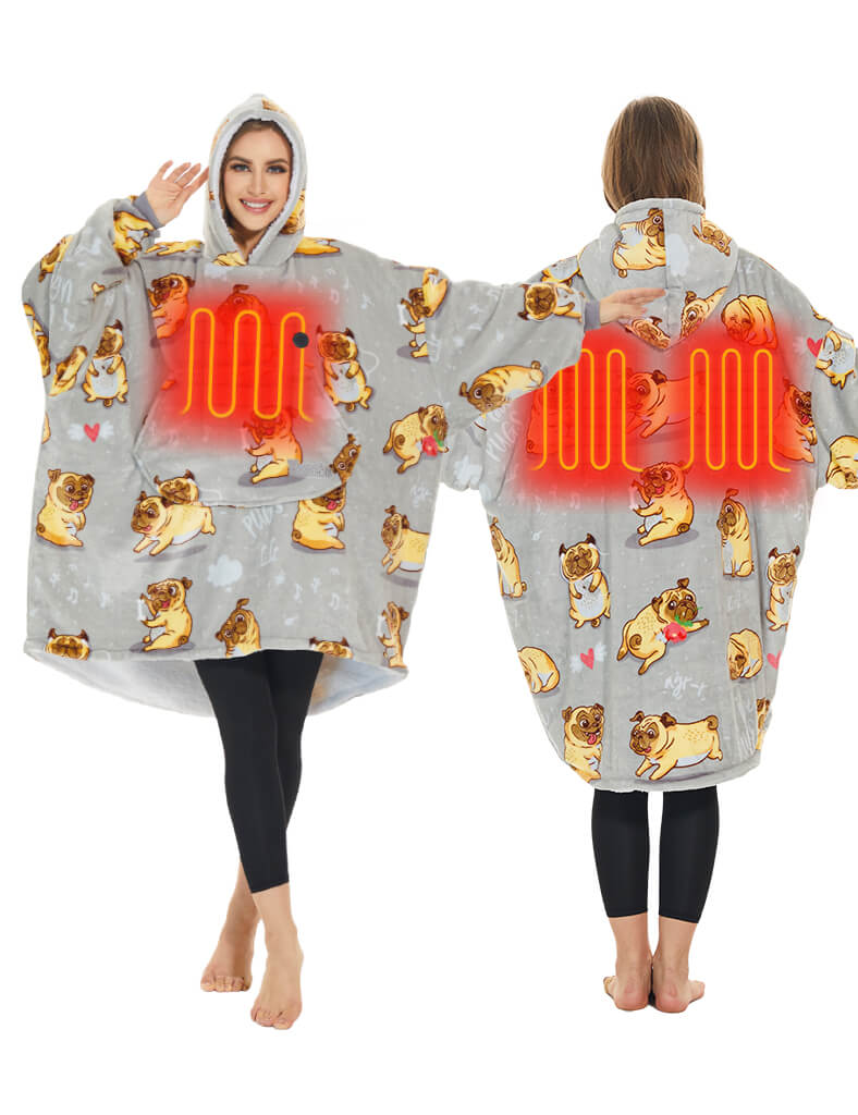 [Final Sale] Oversized Heated Wearable Blanket Hoodie 7.4V, U2169
