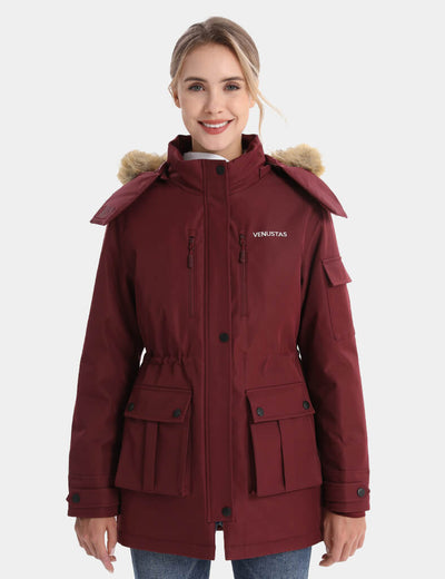 Women's Heated FELLEX® Parka 7.4V, W50 [Final Sale] - Burgundy