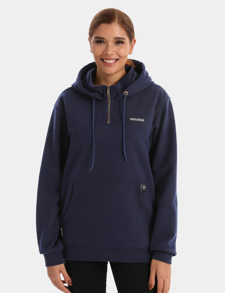 Unisex Heated Fleece Pullover Hoodie 1/4 Zip 7.4V, U40 [Final Sale]