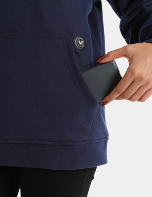 Unisex Heated Fleece Pullover Hoodie 1/4 Zip 7.4V, U40 [Final Sale]
