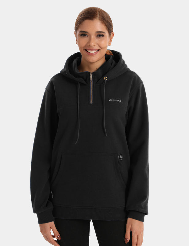 Unisex Heated Fleece Pullover Hoodie 1/4 Zip 7.4V, U40 [Final Sale]