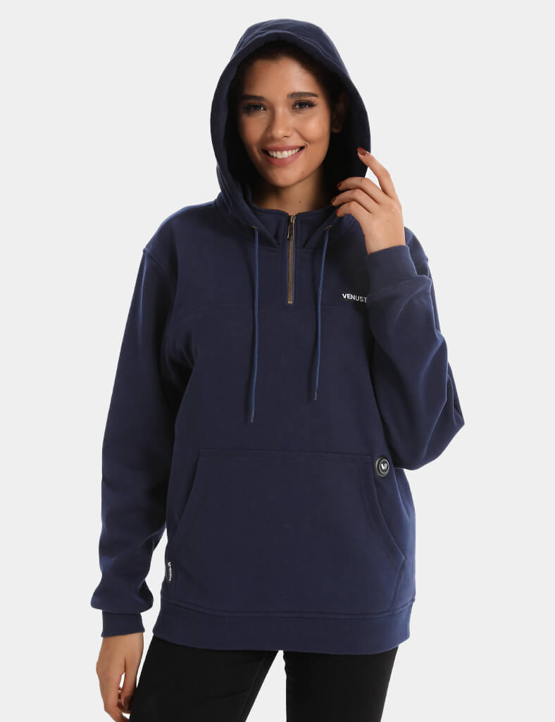 Unisex Heated Fleece Pullover Hoodie 1/4 Zip 7.4V, U40