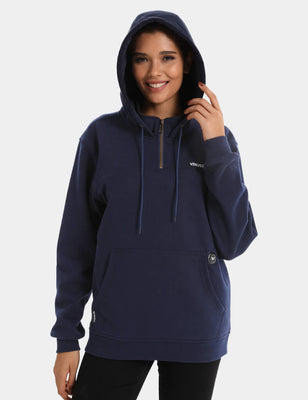 Unisex Heated Fleece Pullover Hoodie 1/4 Zip 7.4V, U40 [Final Sale]