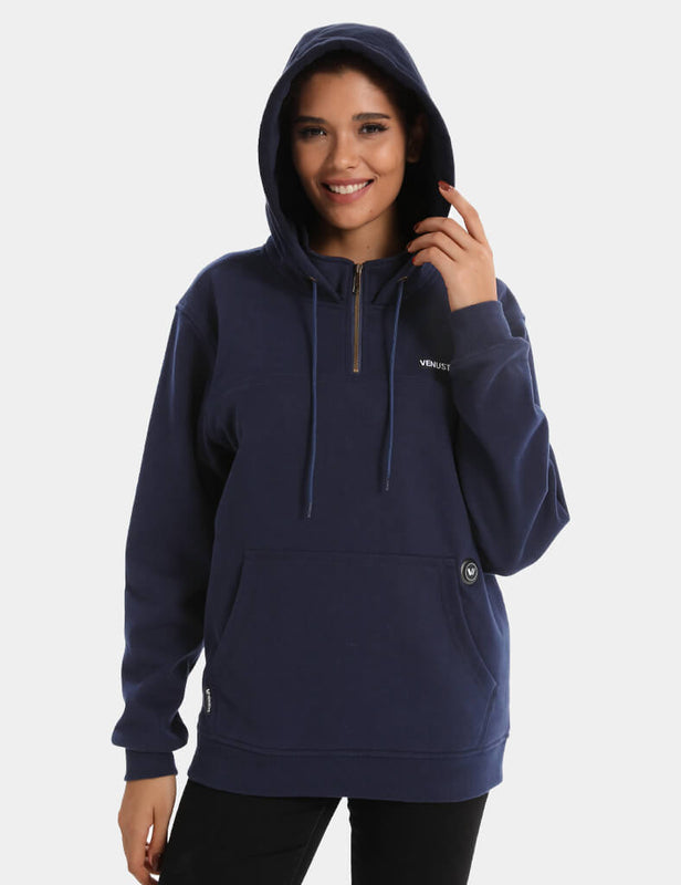 Unisex Heated Fleece Pullover Hoodie 1/4 Zip 7.4V, U40 [Final Sale]