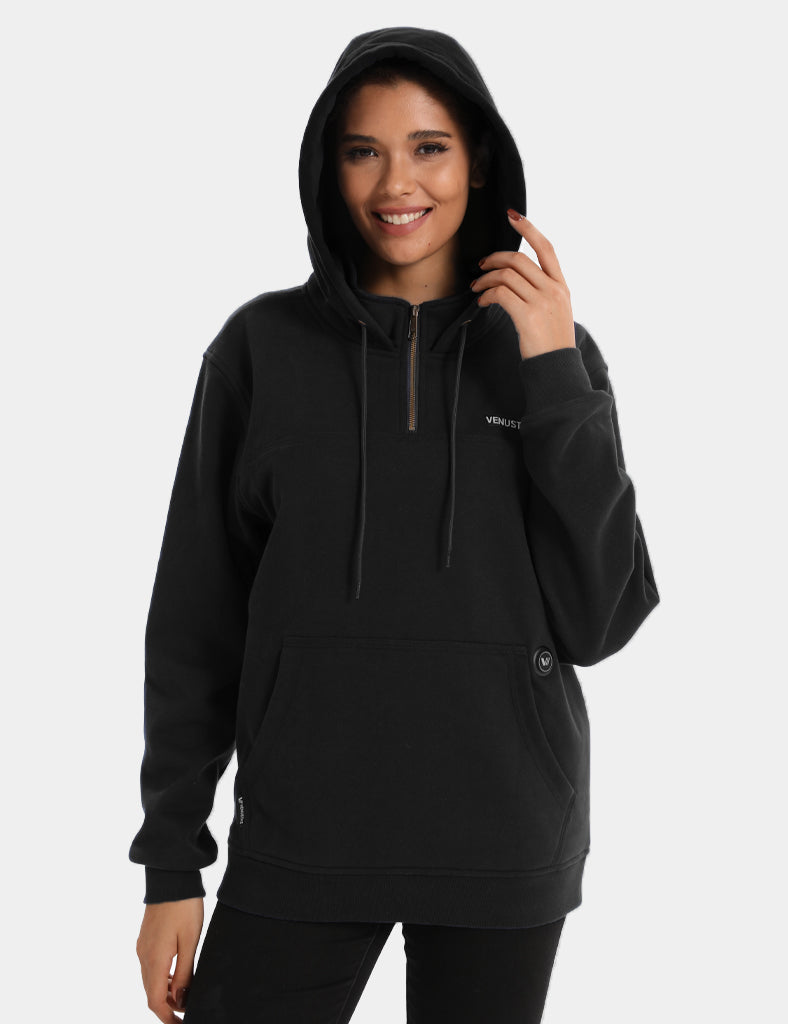 Unisex Heated Fleece Pullover Hoodie 1/4 Zip 7.4V, U40 [Final Sale]