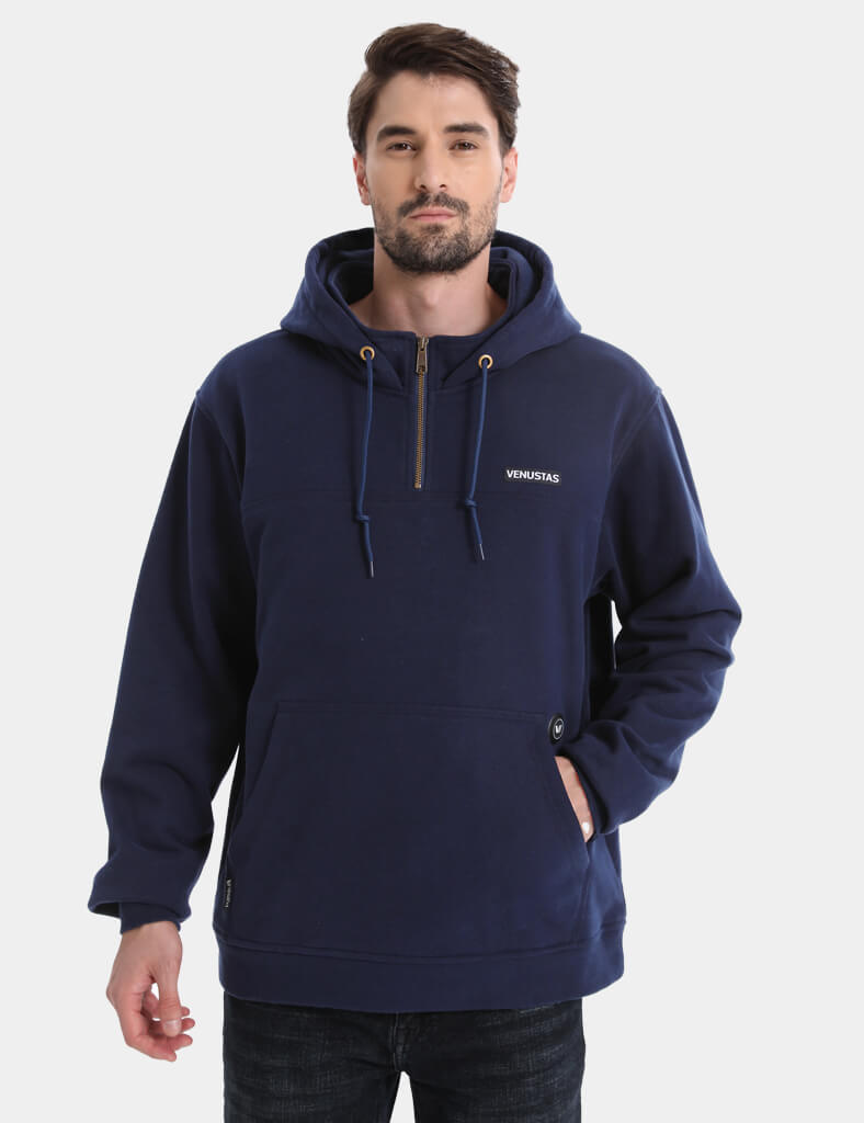 Unisex Heated Fleece Pullover Hoodie 1/4 Zip 7.4V, U40 [Final Sale]