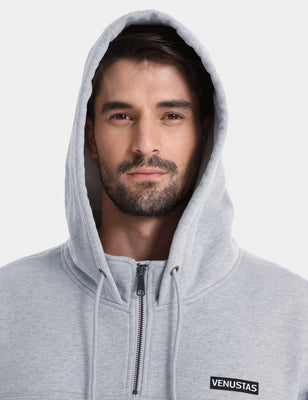 Unisex Heated Fleece Pullover Hoodie 1/4 Zip 7.4V, U40 [Final Sale]