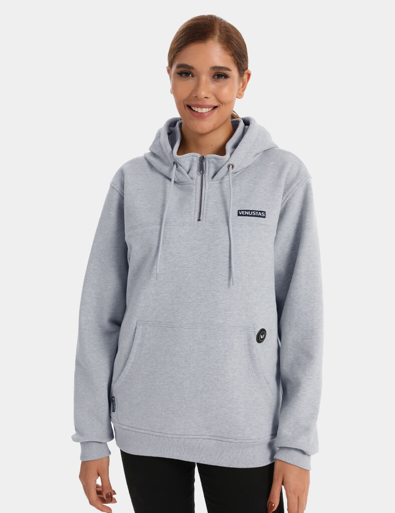 Unisex Heated Fleece Pullover Hoodie 1/4 Zip 7.4V, U40 [Final Sale]