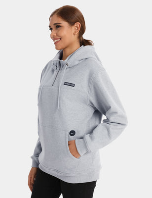Unisex Heated Fleece Pullover Hoodie 1/4 Zip 7.4V, U40 [Final Sale]