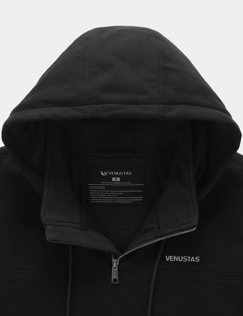 Unisex Heated Fleece Pullover Hoodie 1/4 Zip 7.4V, U40