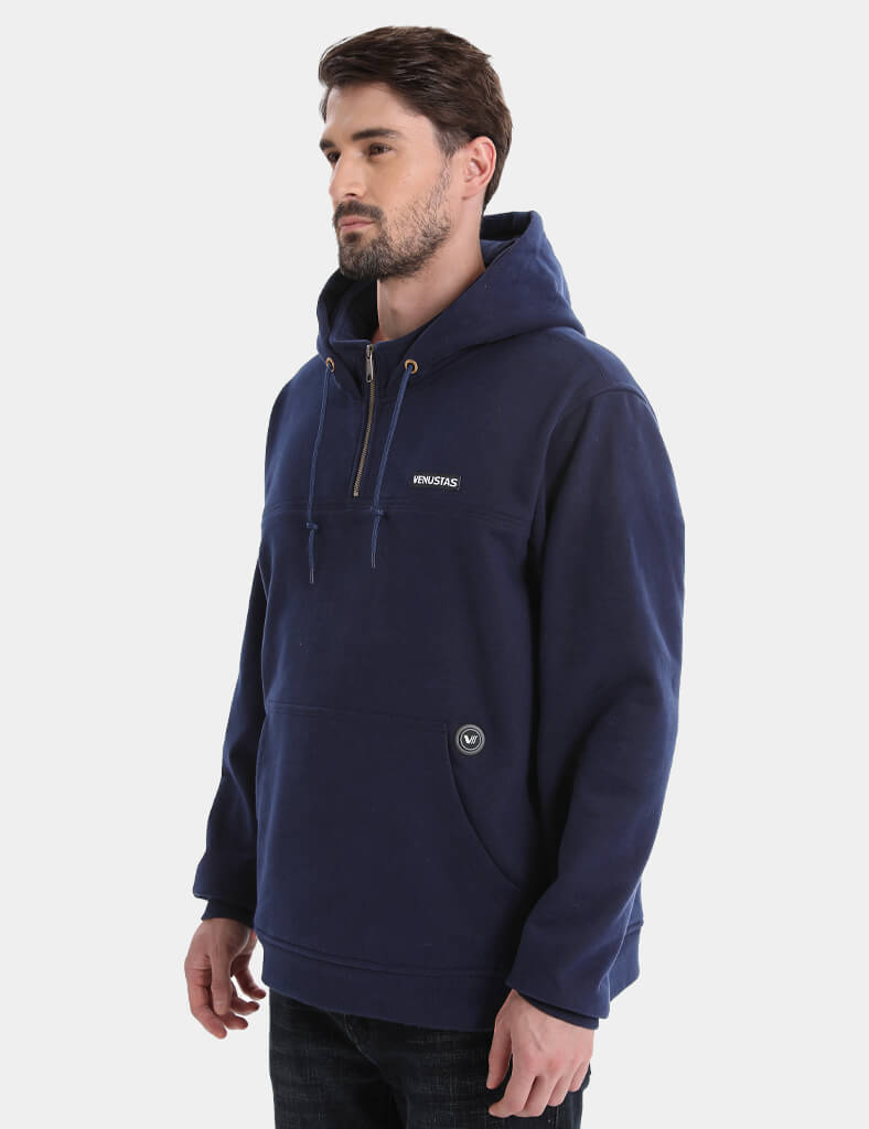 Unisex Heated Fleece Pullover Hoodie 1/4 Zip 7.4V, U40 [Final Sale]