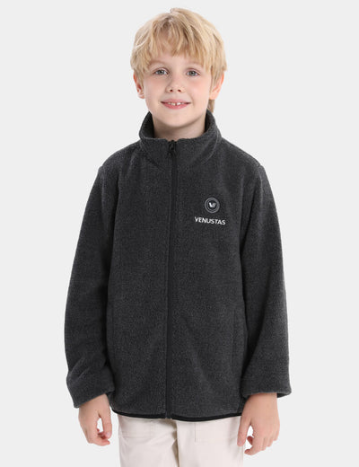 Boy's Heated Fleece Jacket 7.4V, KB17 - Charcoal Heather