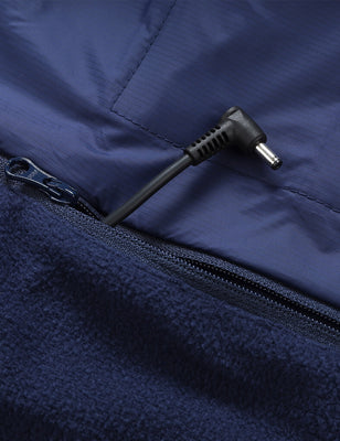 Zipper up Heated Fleece Jacket for Men 7.4V