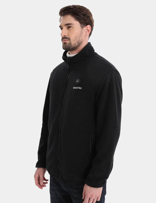 Zipper up Heated Fleece Jacket for Men 7.4V