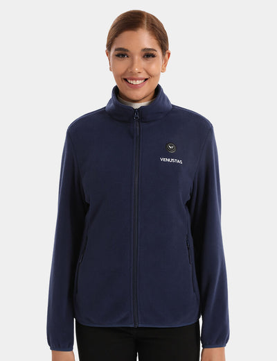 Zipper up Heated Fleece Jacket for Women 7.4V, W2136 - Navy