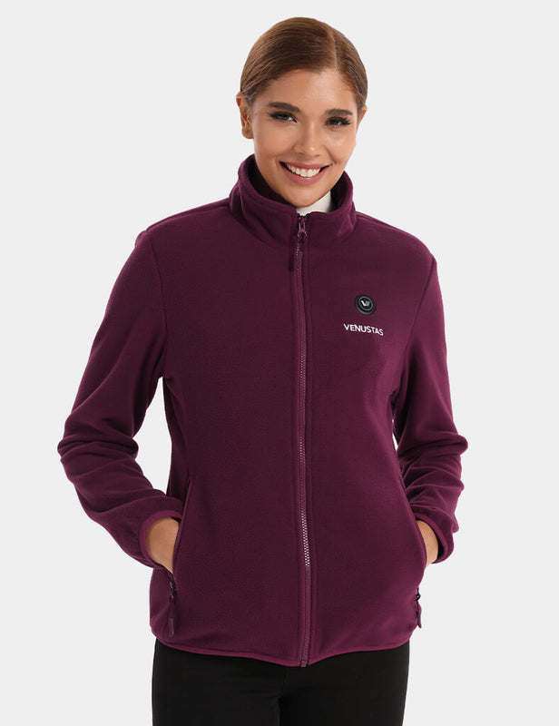 Zipper up Heated Fleece Jacket for Women 7.4V, W2136