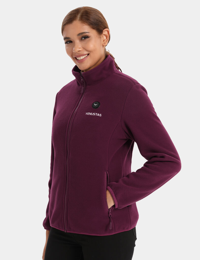 Zipper up Heated Fleece Jacket for Women 7.4V, W2136