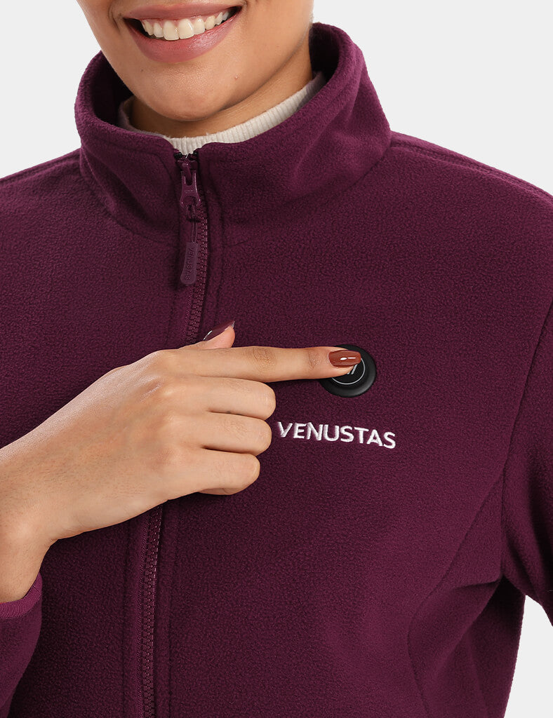 Zipper up Heated Fleece Jacket for Women 7.4V, W2136