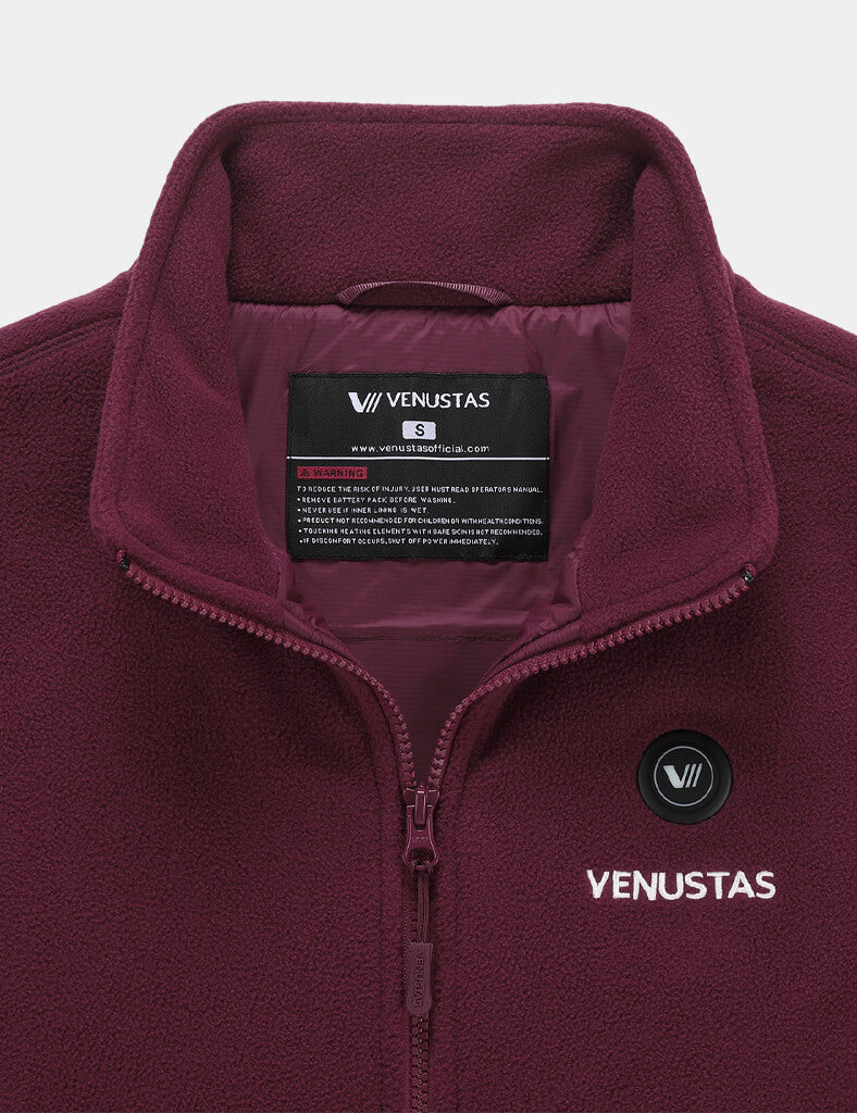 Zipper up Heated Fleece Jacket for Women 7.4V, W2136