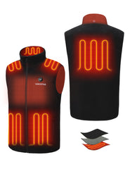 Men’s Heated Fleece Vest (Up to 20 heating hours), Pockets